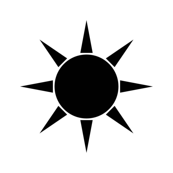 Sun Silhouette Icon Sunny Vector — Stock Vector