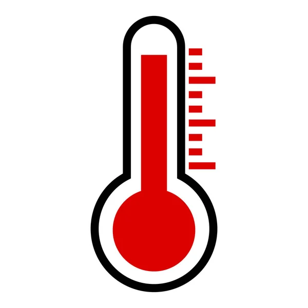 Magas Hőmérsékletű Hőmérő Ikon Vektor — Stock Vector