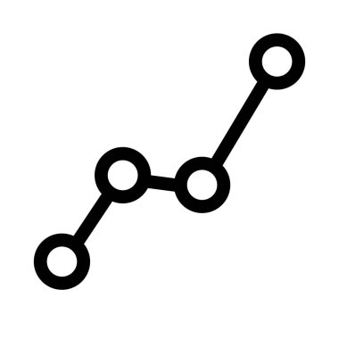 Basit yükselen grafik simgesi. Vektörler.