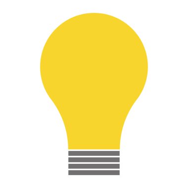 Basit bir ampul ikonu. İpuçları ve fikirler.