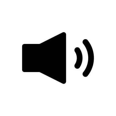 Ses silueti simgesi. Ses simgesi. Vektör.