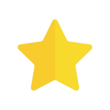 Basit bir yıldız ikonu. Reyting ve rütbe. Vektör.