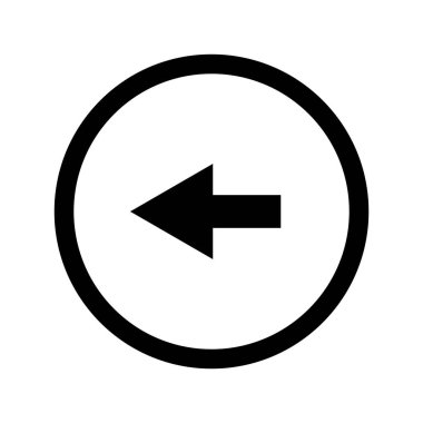 Yuvarlak bir dairede ok simgesi. Vektör.