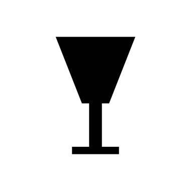 Cam siluet simgesi. Vektör.