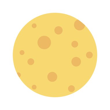 Kraterlenmiş ay ikonu. Gece yıldızları. Vektörler.