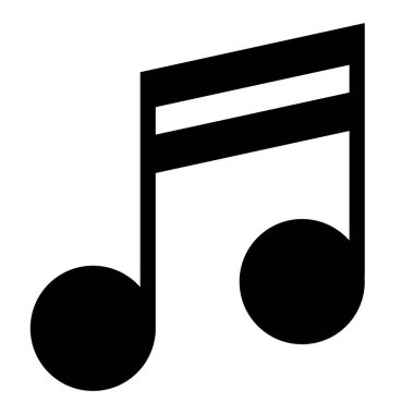 Müzik notası siluet simgesi. Müzik ve notalar. Vektör.