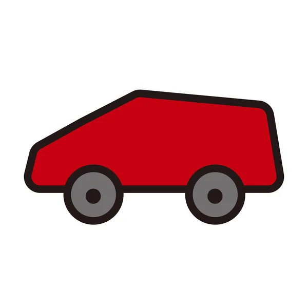 Icono Del Coche Vector Vehículo Simple — Vector de stock