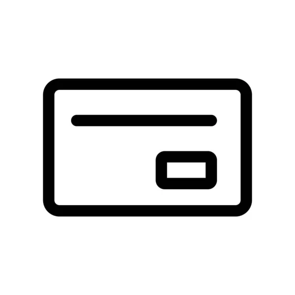 Ícone Cartão Crédito Ícone Identificação Vetor — Vetor de Stock