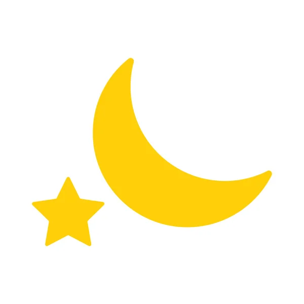 Ícones Estrelas Lua Estrelas Noite Vectores — Vetor de Stock