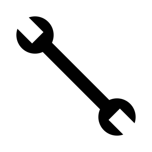 Значок Гаечного Силуэта Значок Инструмента Вектор — стоковый вектор