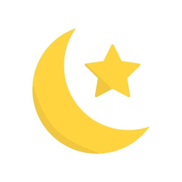 Икона Полумесяца Звезды Значок Ночного Неба Вектор — стоковый вектор