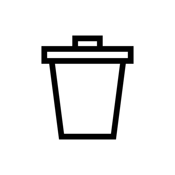 Simple Trash Can Icon Garbage Disposal Vector — Stock Vector