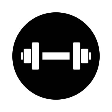 Siyah bir çemberde aptal bir ikon. Dayanıklılık eğitimi. Vektör.