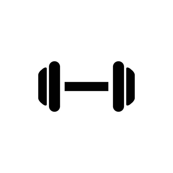 Editable Dumbbell Silhouette 아이콘 Vector — 스톡 벡터