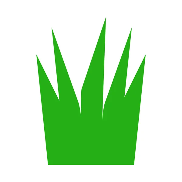 Ikona Sylwetki Trawy Chwasty Użytki Zielone Wektor — Wektor stockowy