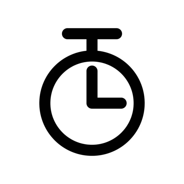 Timer Silhouet Icoon Een Stopwatch Icoon Vector — Stockvector