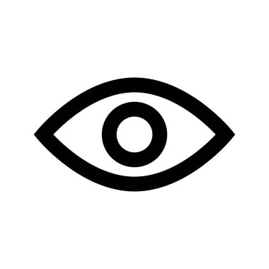 Basit bir göz simgesi. Düzenlenebilir vektörler.