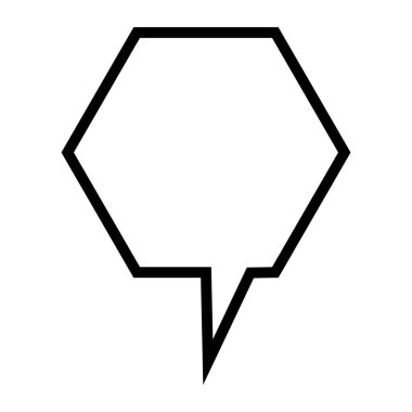 Altıgen konuşma balonu ikonu. Sohbet ve sohbet. Vektörler.