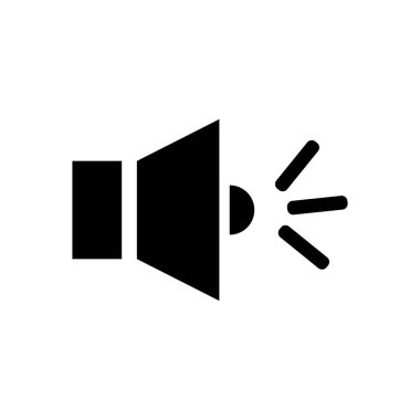 Megafon siluet simgesi. Ses ve ses. Vektörler.