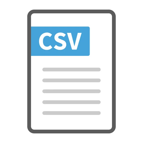 Icono Archivo Csv Importar Exportar Archivos Vectores — Archivo Imágenes Vectoriales