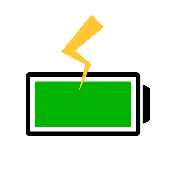 Icône Qui Charge Batterie Chargement Batterie Icône Énergie Vecteurs — Image vectorielle