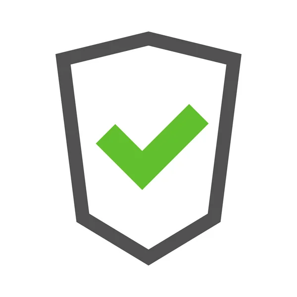 Schild Pictogram Met Vinkje Certificeringsbadge Vectoren — Stockvector