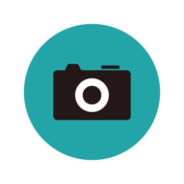 Kamera simgesi. Fotoğraf simgesi. Vektör.