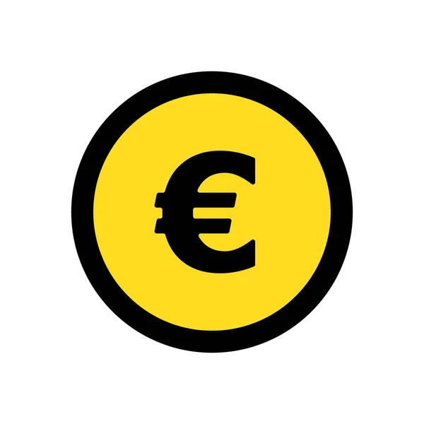 Euro Münzsymbol Währung Der Vektoren — Stockvektor