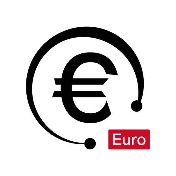Stylowe Ikony Euro Pieniądze Waluta Wektory — Wektor stockowy