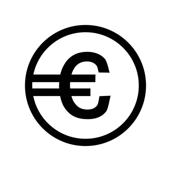 Ikona Monety Euro Wektory Walutowe — Wektor stockowy