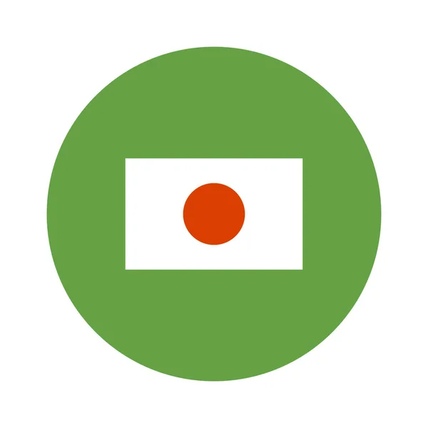 Flaga Japonii Naród Azjatycki Wektory Edytowalne — Wektor stockowy