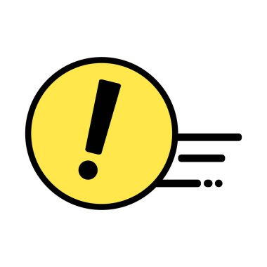 Uyarı ve uyarı simgeleri taşınıyor. Ünlem simgeleri. Vektörler.