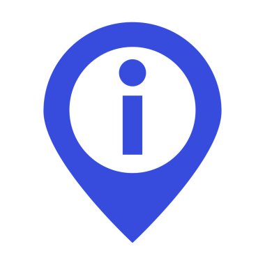 Bilgi işaretli harita simgesi. Vektör.