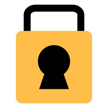 Güvenlik kilidi simgesi. Asma kilit simgesi. Vektör.