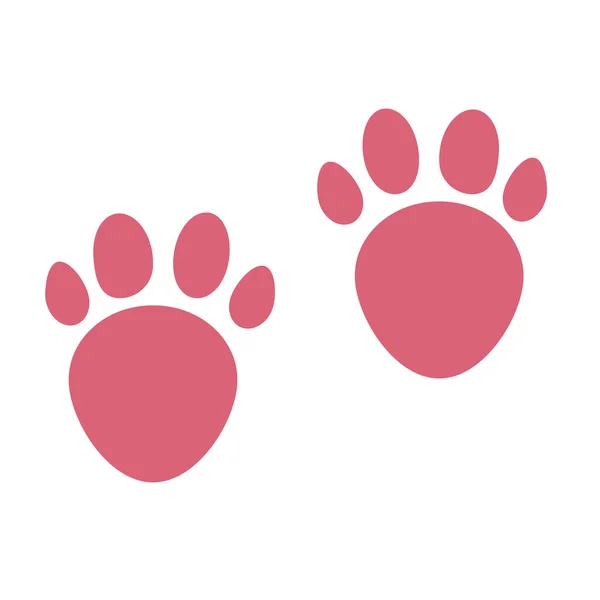 Pfotensymbole Für Katzen Und Hunde Tierische Fußabdrücke Vektor — Stockvektor
