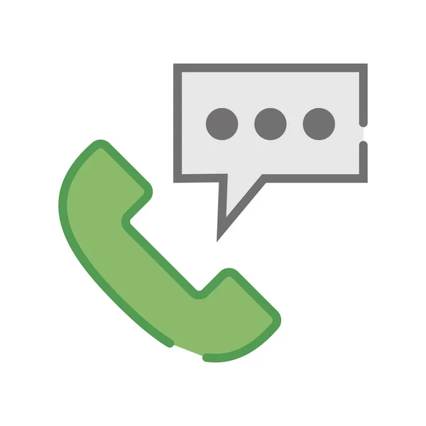 Konuşma Sırasında Telefon Simgesi Sohbetler Online Aramalar Vektörler — Stok Vektör