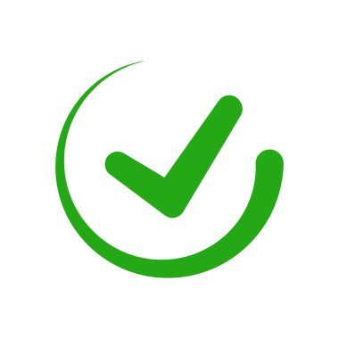 Şık işaretleme simgesi. Doğru cevaplar ve kimlik doğrulama. Vektörler.