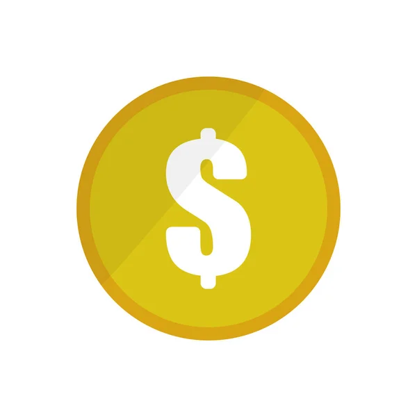 Icono Moneda Por Dólares Pago Ahorros Moneda Americana Vectores — Vector de stock
