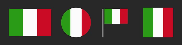 Набор Икон Итальянского Флага Векторы — стоковый вектор