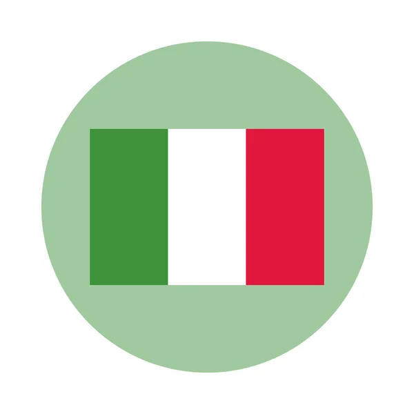 Icon Italian Flag Circle Country Europe Vector — Stock Vector