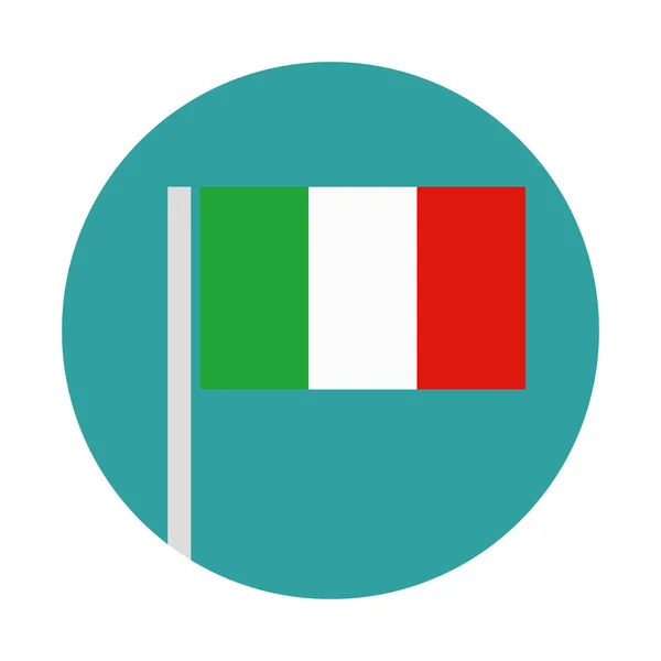 Современный Итальянский Флаг Столбчатые Иконы Вектор — стоковый вектор