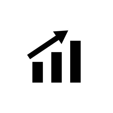 Basit bir çubuk grafik silueti simgesi. Düzenlenebilir vektör.