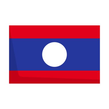 Laos 'un ulusal bayrağı. Düzenlenebilir vektörler.