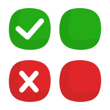 Üzerinde işaretler ve işaretler olan bir kutu simgesi. Boş kutular. Vektörler.