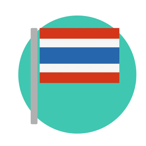Сучасний Тайський Прапор Країна Південно Східній Азії Видатні Вектори — стоковий вектор