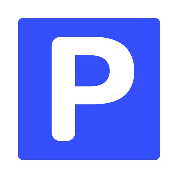 Parkeerbord Motorpool Icoon Bewerkbare Vectoren — Stockvector