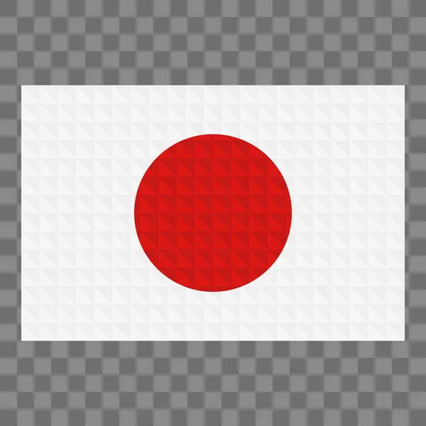 Das Symbol Der Japanischen Flagge Besteht Aus Blöcken Isoliert Auf — Stockvektor