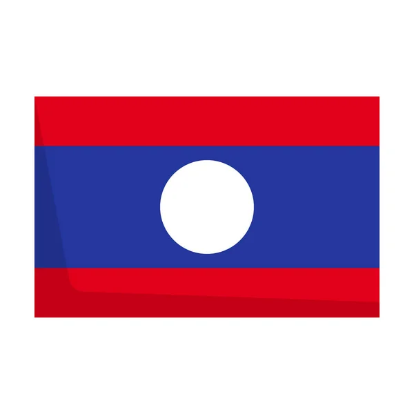 Laos Nationella Flagga Redigerbara Vektorer — Stock vektor