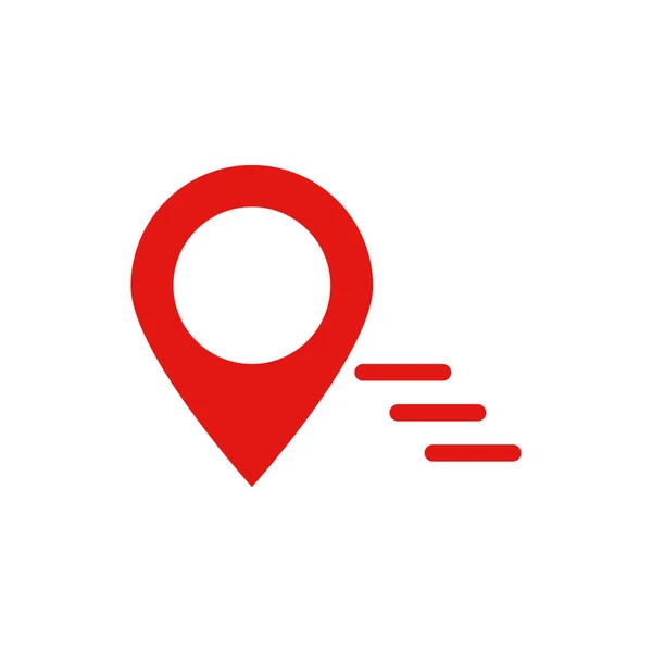 Icono Pin Mapa Movimiento Viaje Ubicación Vector — Vector de stock