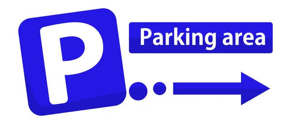 Logo Aire Stationnement Icône Panneau Stationnement Vecteur — Image vectorielle